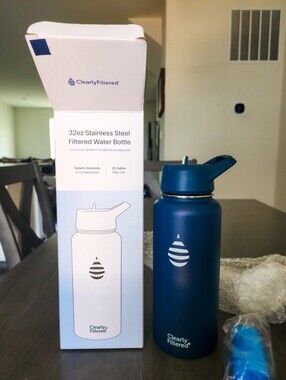 Clearly Filtered 32oz Stainless Steel Filtered Water Bottle